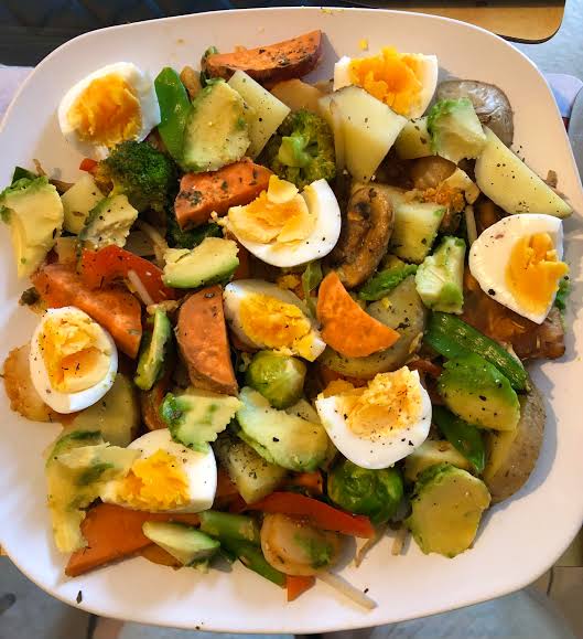 Boiled egg stir veggies