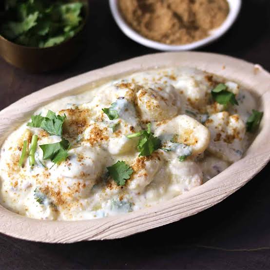 Curd with boiled potato